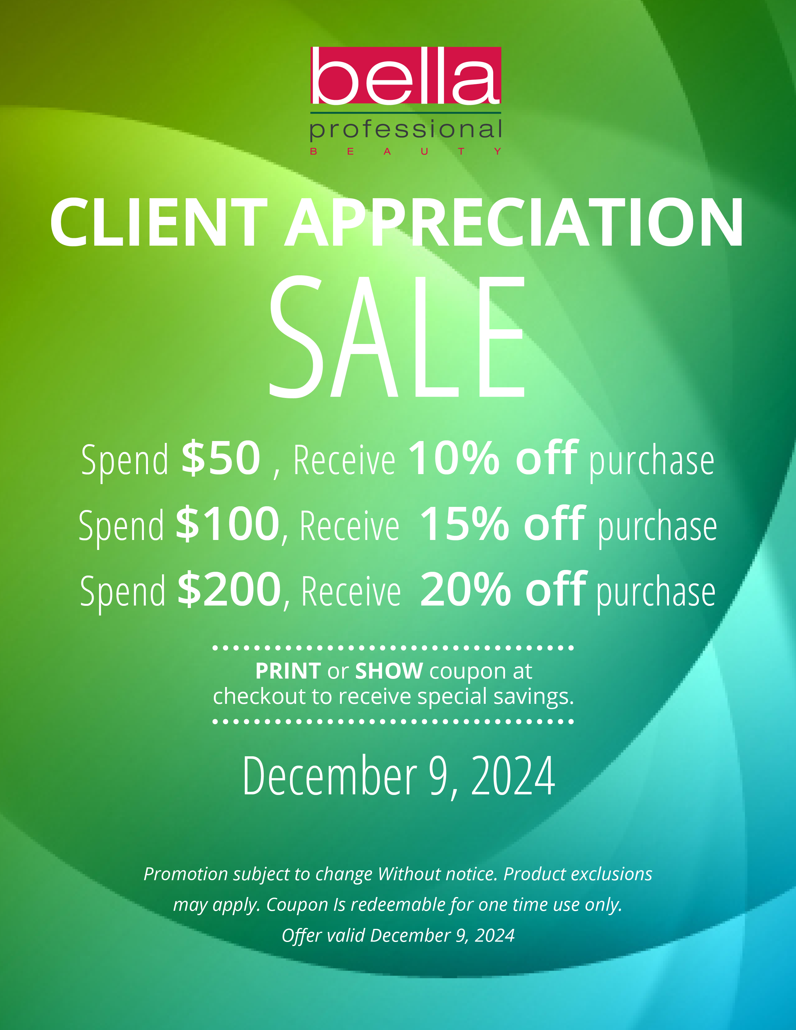 Client Appreciation Sale